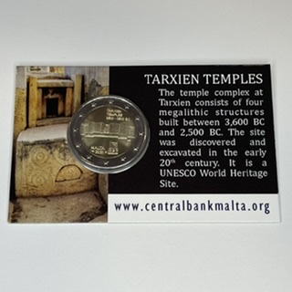 Coin Card Malta 2 Templo Tarxien Cornocopia
