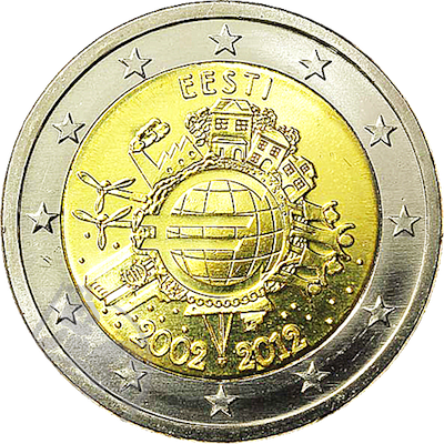 10º Aniversário das Moedas e Notas de Euro - Estónia 2012 (Normal)