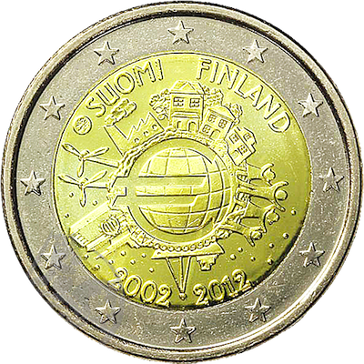 10º Aniversário das Moedas e Notas de Euro - Finlândia 2012 (Normal)